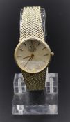 Herren Armbanduhr Vintage, goldfarbenes Ziffernblatt mit Aufschrift Omega Costelletion, 25 Rubins, 