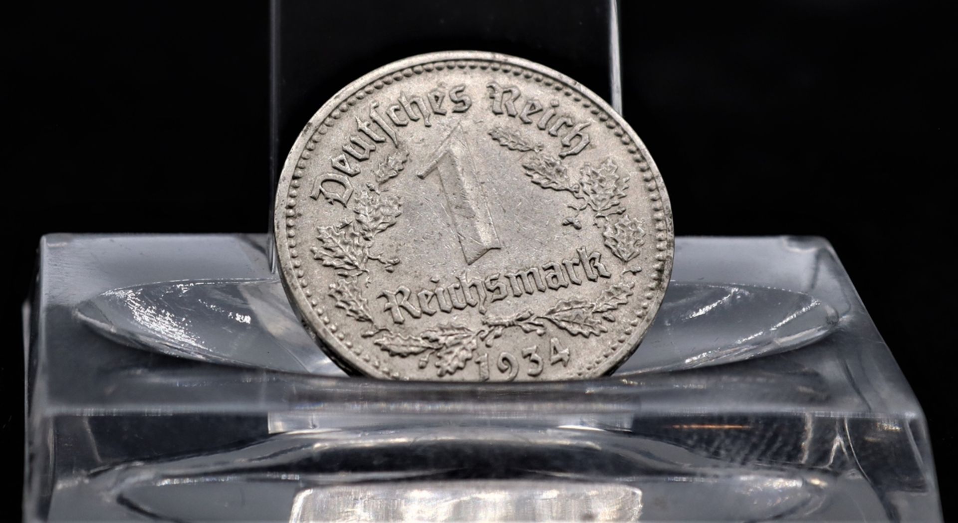Münze 1 Reichsmark 1934, Prägung D für München, Umlaufmünze,