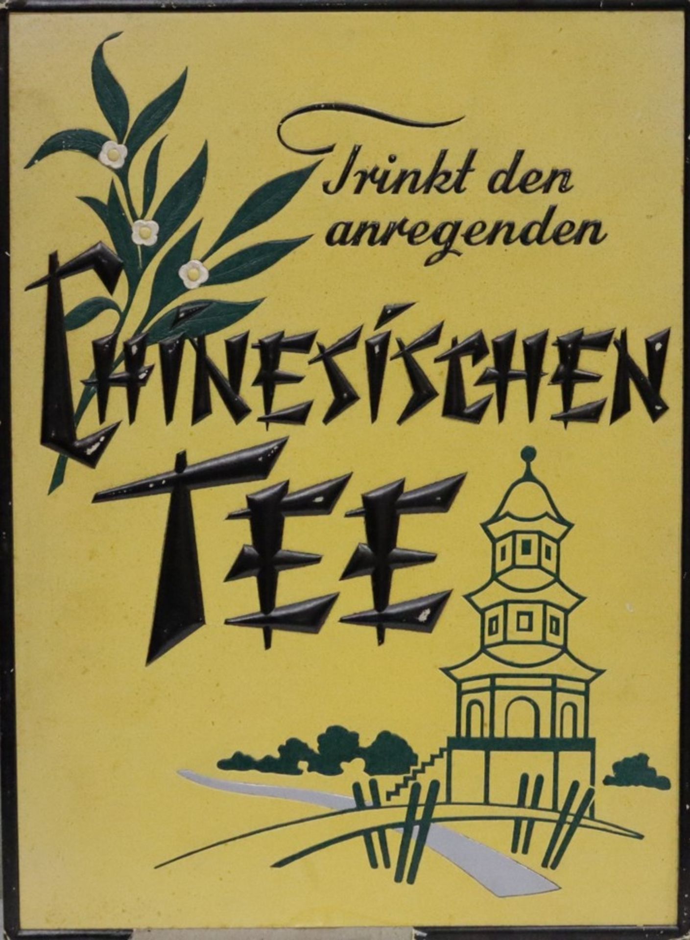 Werbeaufsteller um 1920, Pappe mit farbigem Umdruckverfahren