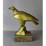 "Adler auf Felsen stehend" Bronze Skulptur,  Heinrich Drake 1903-1994 Berlin, deutscher Bildhauer, 