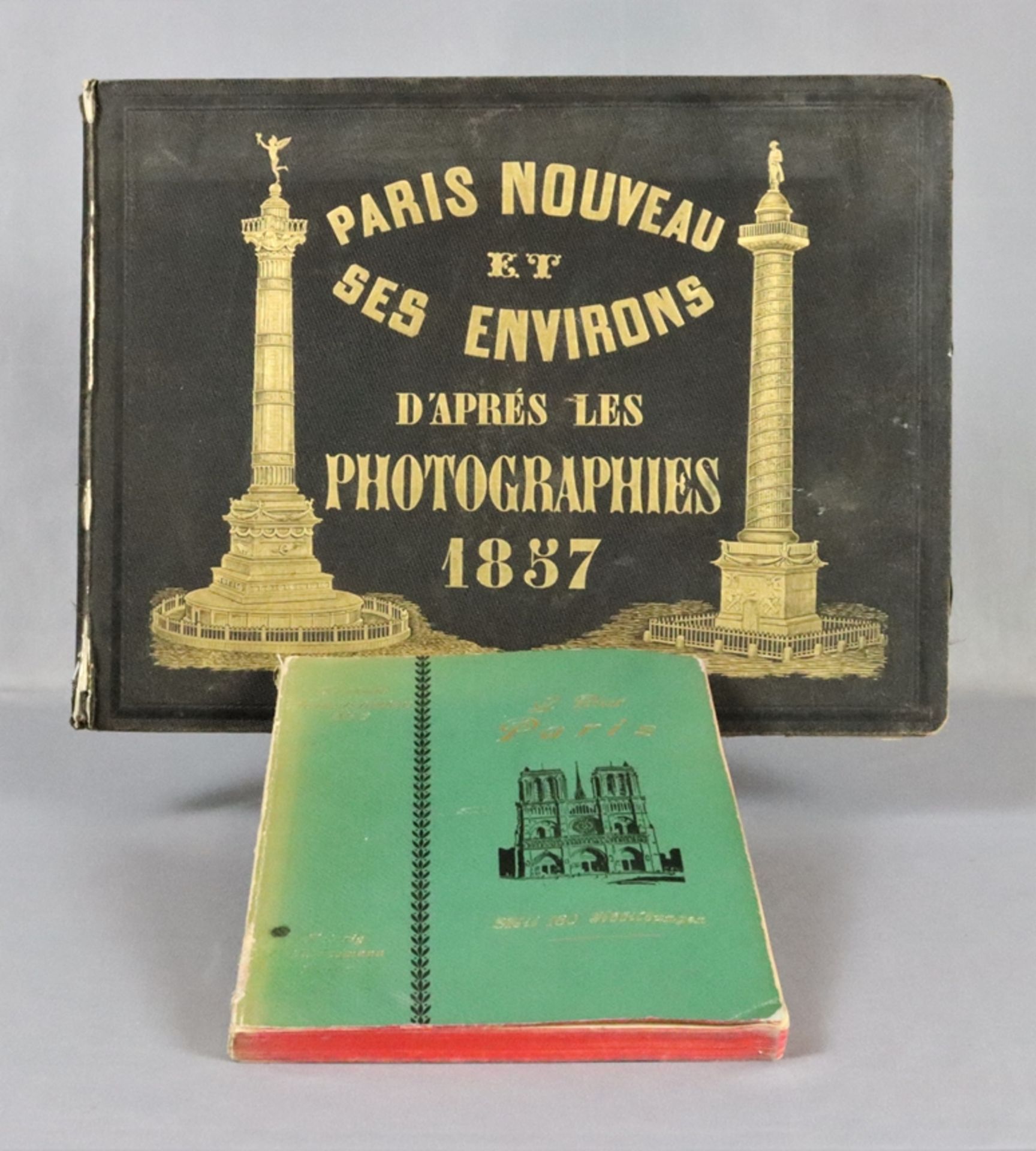 2 Bücher Paris Nouveau e.t. ses Environs Dápres Les Photographies 1857, berühmte Kunststätten von G