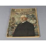 Wochenzeitung, "Die Woche" v. 01.10.1927, Titelbild Hindenburg, Gebrauchsspuren