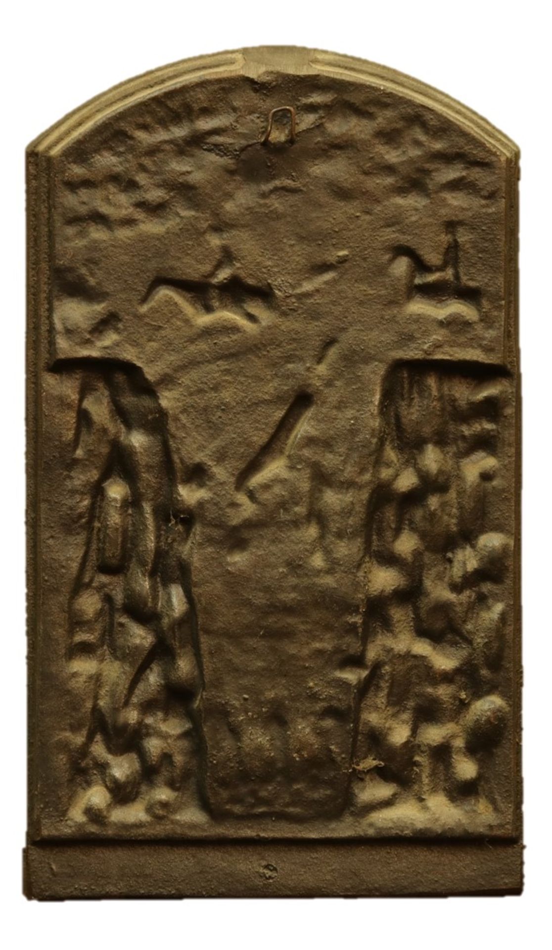 Handgefertigte Gussplatte mit dem Motiv der "Sage von der Rosstrappe" Ilsenburger Eisenguss des 20. - Image 2 of 2