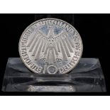 Silbermünze 10 Mark 1972,  Olympiade München, Prägung G für Karlsruhe, Umlaufmünze,