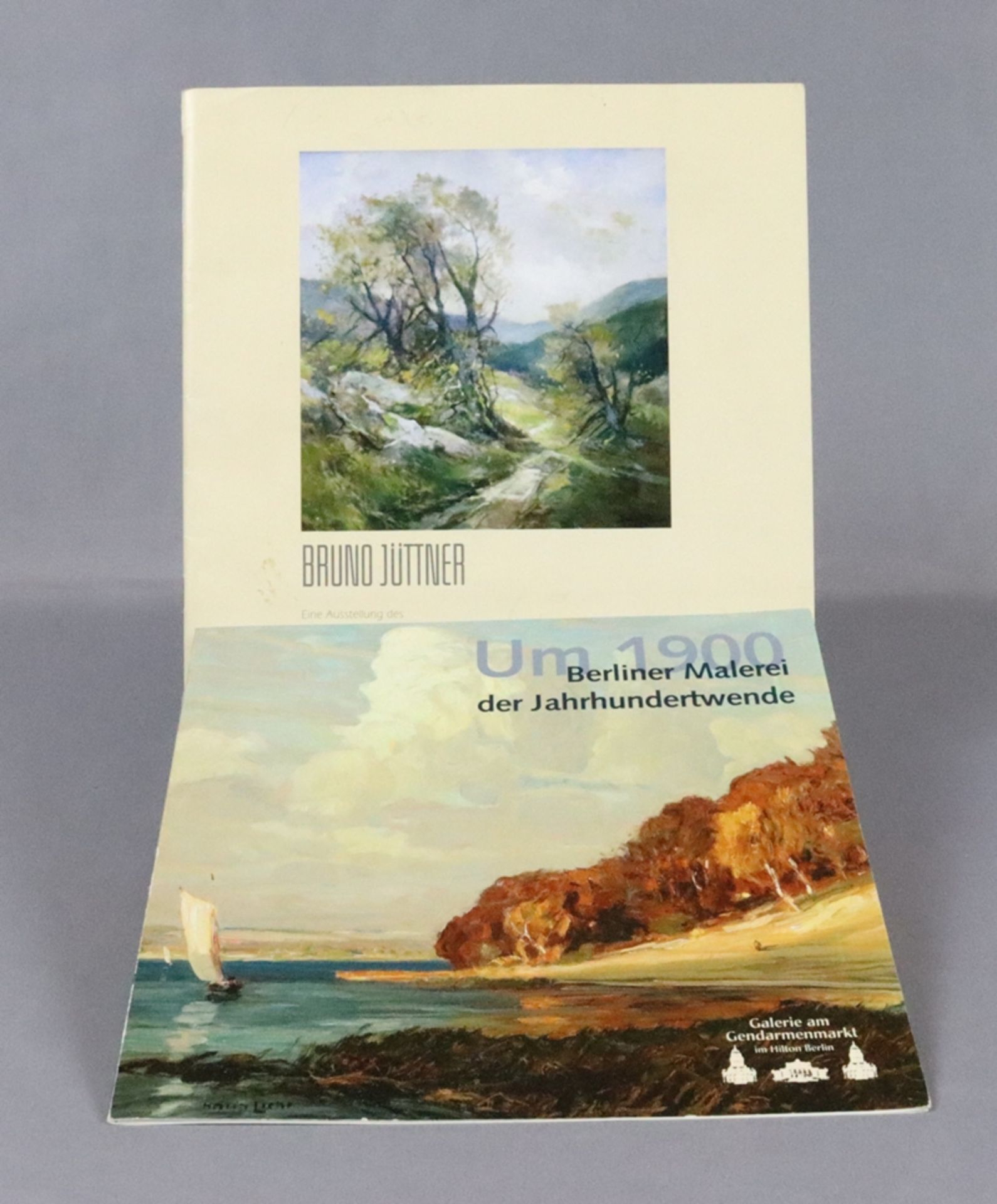 2 Broschüren, Bruno Jüttner/Berliner Malerei um 1900, Gebrauchsspuren
