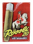 deutsche Werbung, farbig gestaltetes Blechschild für Zigarren der 60/70er Jahre,