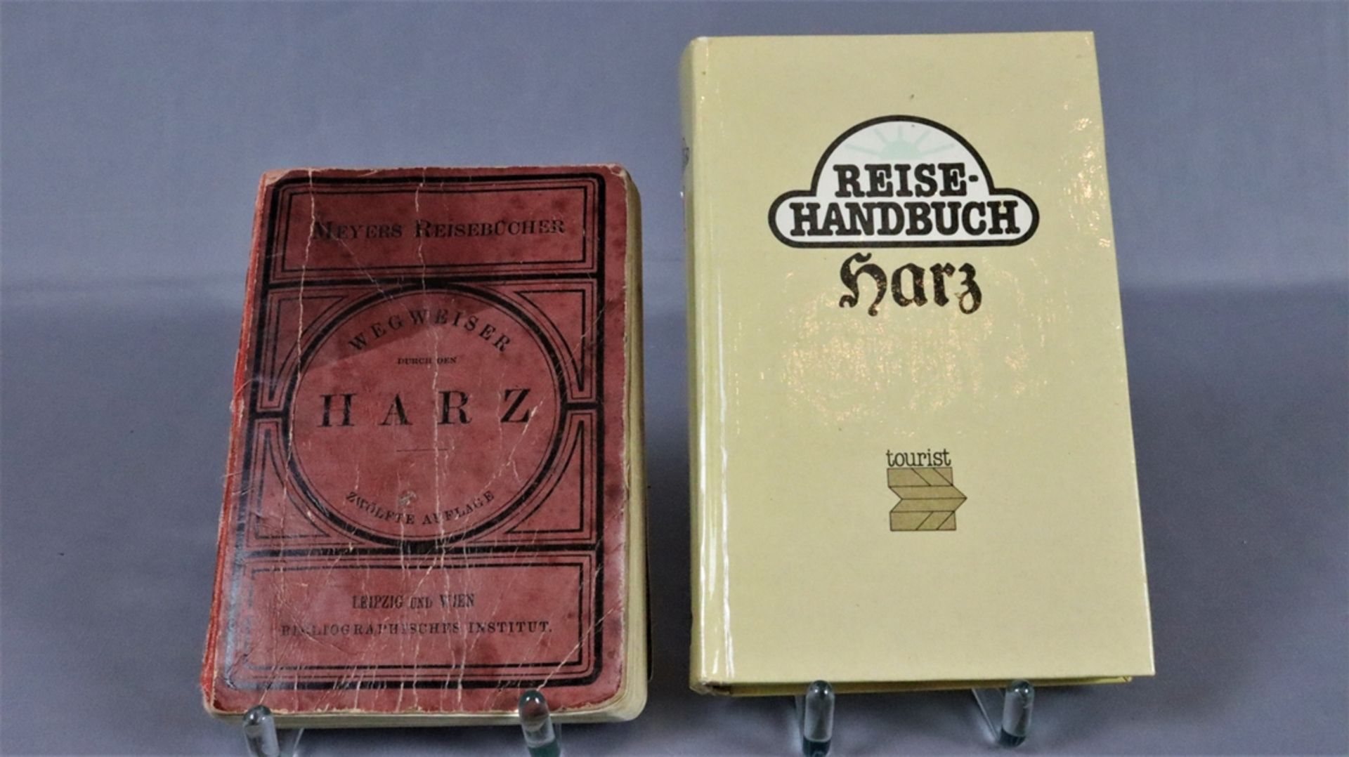 2 Harz-Führer, Meyers Reiseführer "Der Harz" herausgegeben 1893 Leipzig und Wien, Reisehandbuch Har