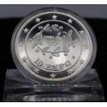Silbermünze 10 Euro 2004, Olympiade Athen, Gewichtheben,