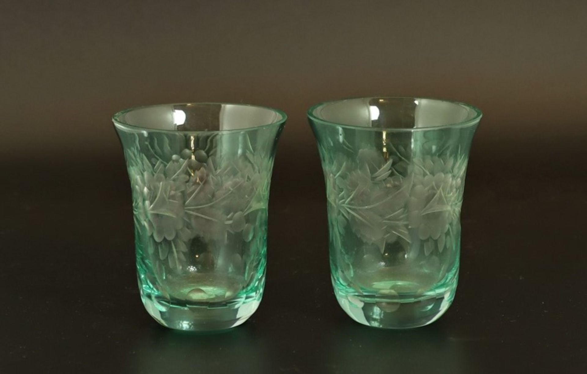 Zwei Kristallglas Wassergläser, Deutsch 30er Jahre des 20.Jh.