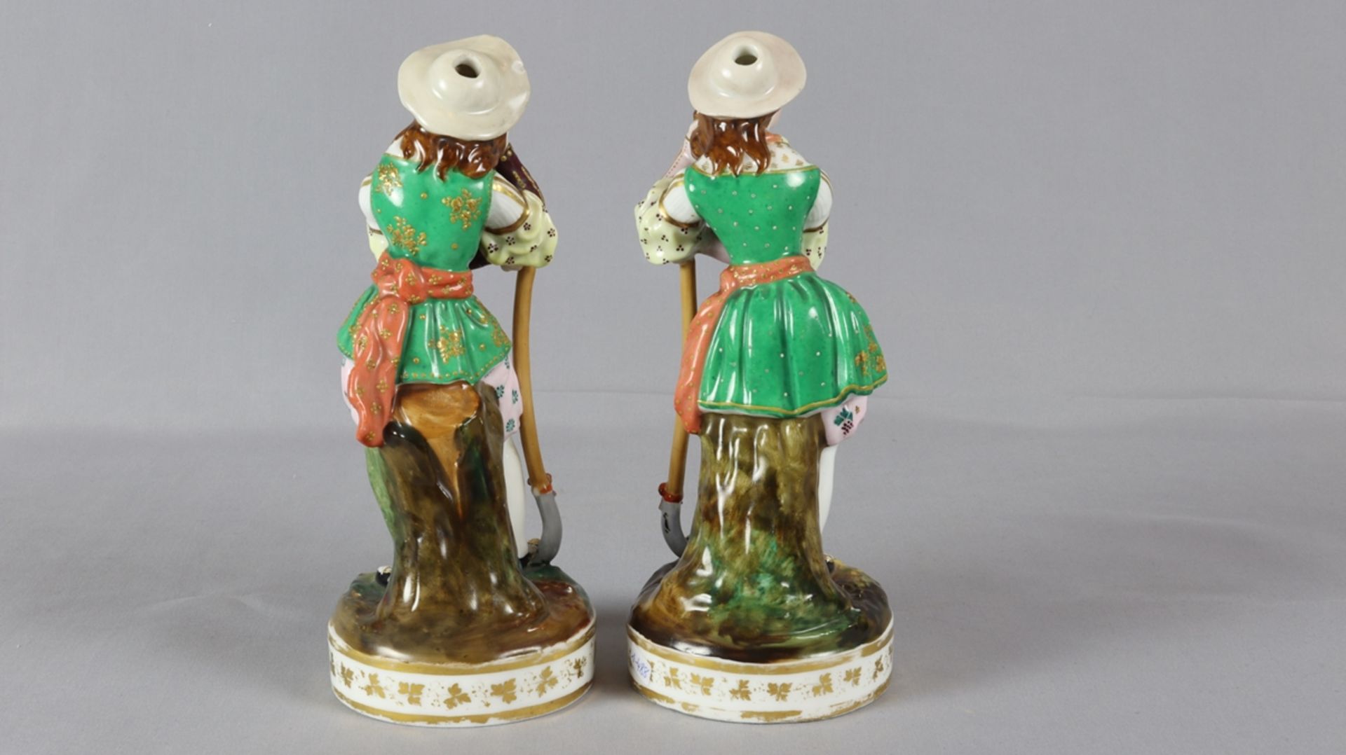 Paar Porzellanfiguren 19.Jh. Thüringen, Deutsch - Bild 2 aus 2