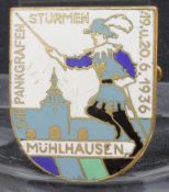 Erinnerungsmedaille - Anstecker 1936 - Die Pankgrafen Stürmen Mühlhausen