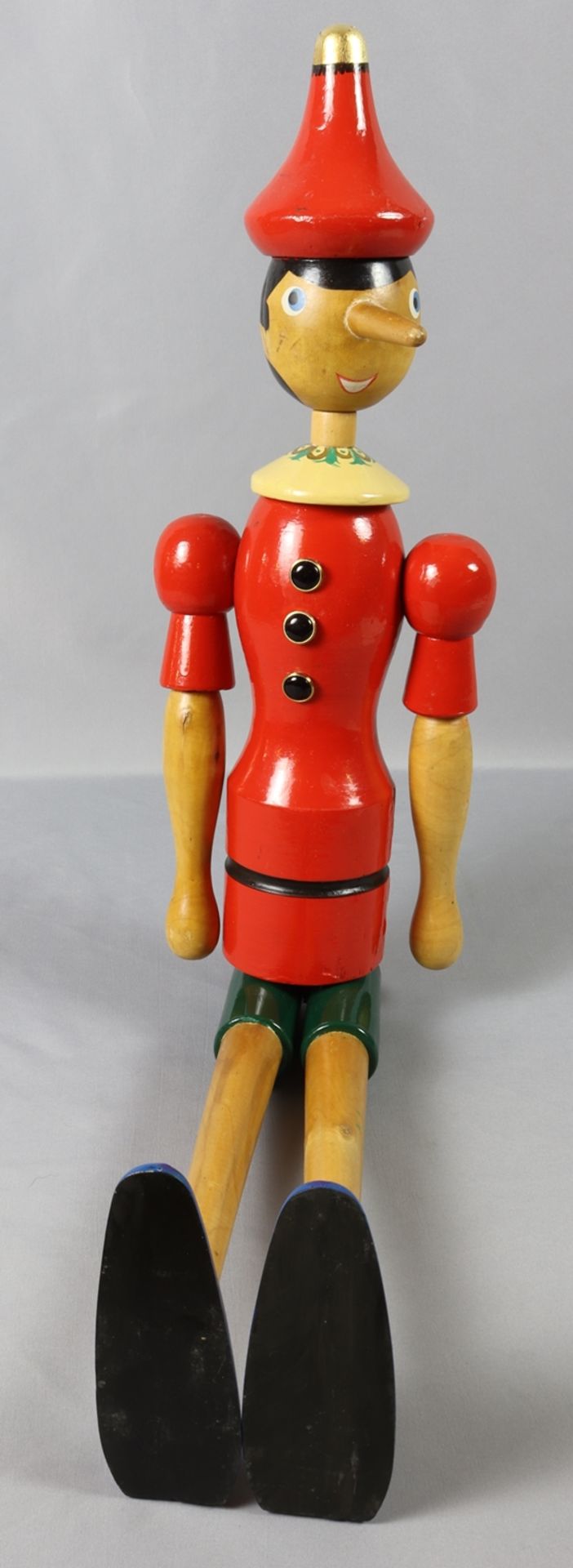 Holz Figur Pinocchio, wohl Deutsch der 80er-90er Jahre des 20.Jh. - Bild 2 aus 2