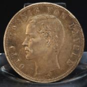 Silber Münze Fünf Mark, Otto König von Bayern, Deutsches Reich