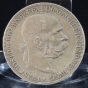Österreichische Silber Münze, 5 Kronen, Jahrgang 1900