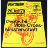 Plakat, Moto-Cross Rennen, Northeim 1975, ADAC