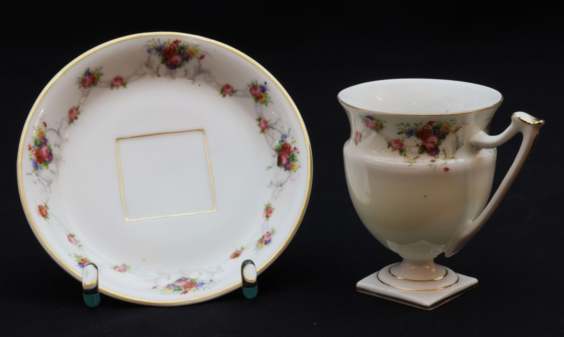 Vitrinen Tasse, Biedermeier Ende des 19.Jh., Deutsch - Bild 3 aus 4