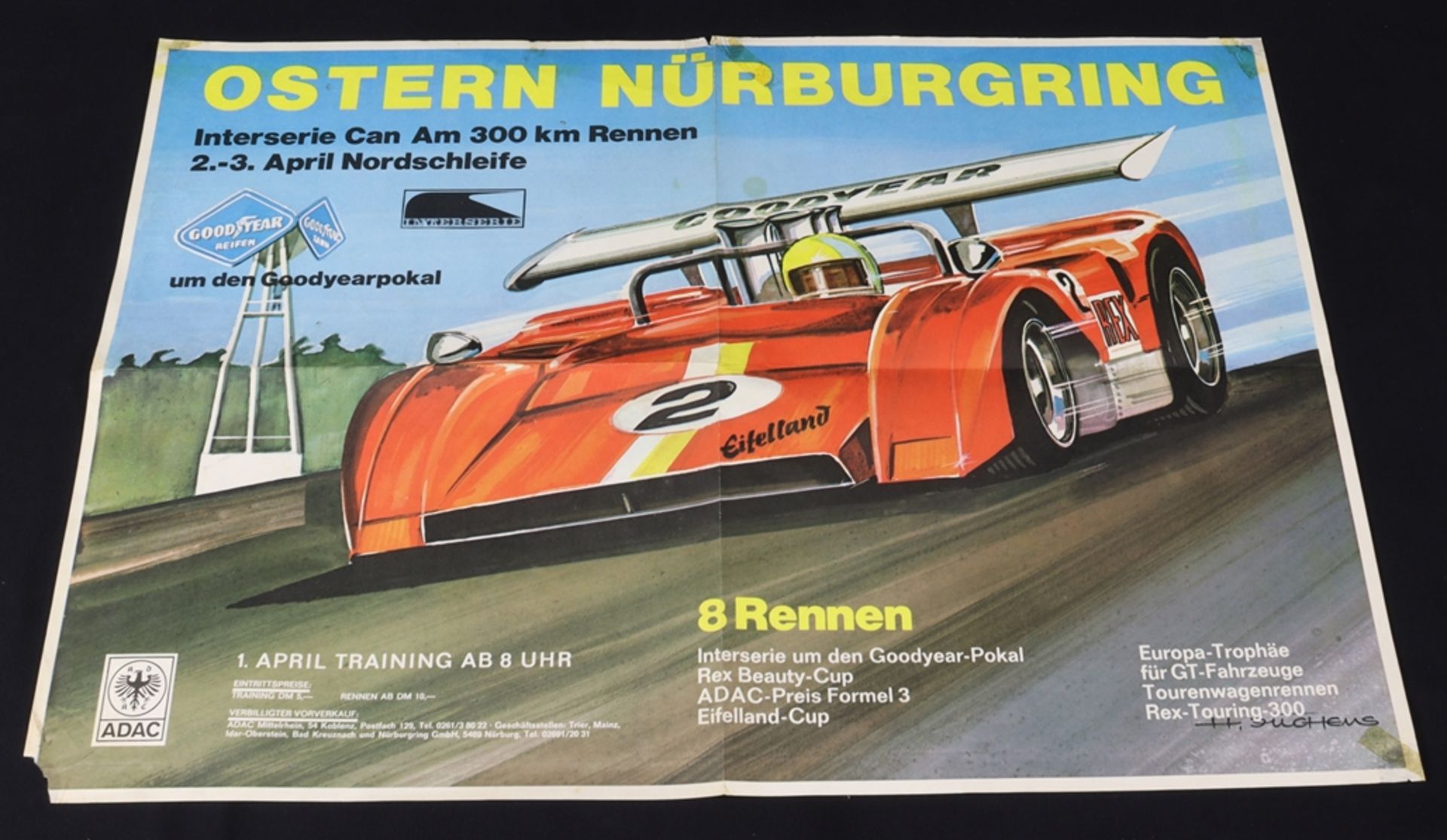 Plakat ADAC Osterrennen am Nürburgring 1968