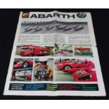 Großes Werbeplakat mit Leseteil von ABARTH, ca. Ende 60er Jahre