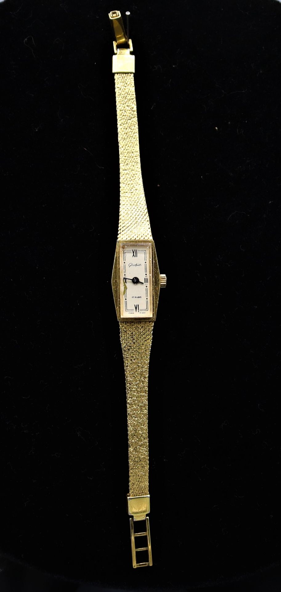 Elegante Damen Armbanduhr Glashütte DDR 70er Jahre 
