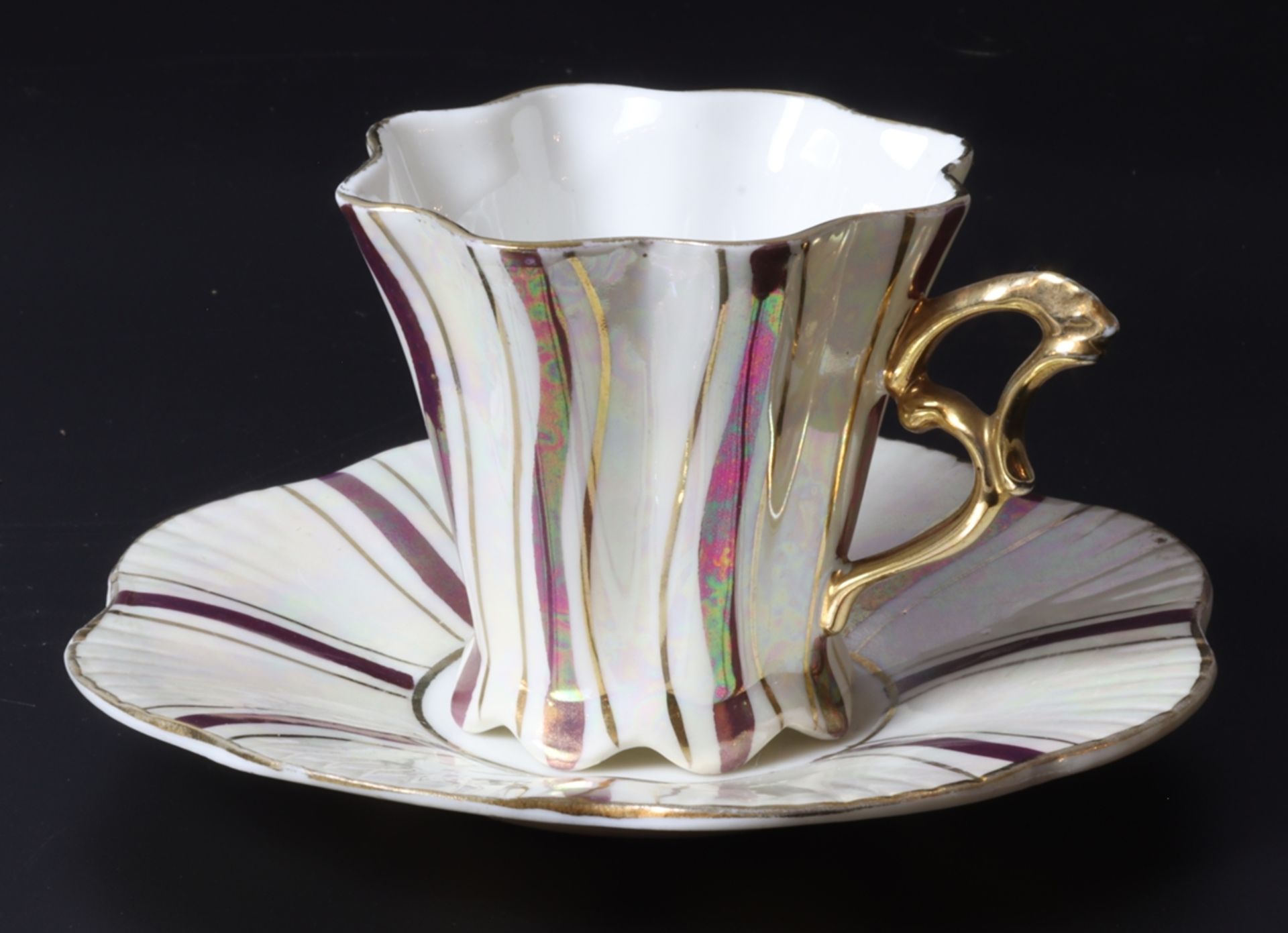 Jugendstil Vitrinen Tasse, Deutsch um 1910