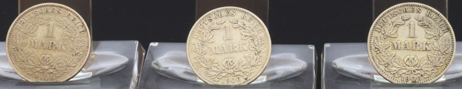 1 Reichsmark drei Stück, Deutsches Reich 1906