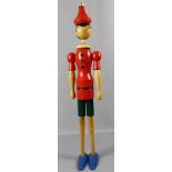 Holz Figur Pinocchio, wohl Deutsch der 80er-90er Jahre des 20.Jh.