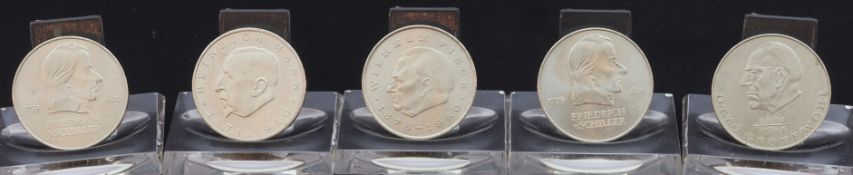 Lot von 5 DDR Münzen - 20 Mark der DDR
