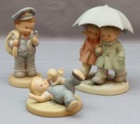 3 Sammelfiguren, Biskuitporzellan, Collektion Memories of Yesteday, neuzeitlich