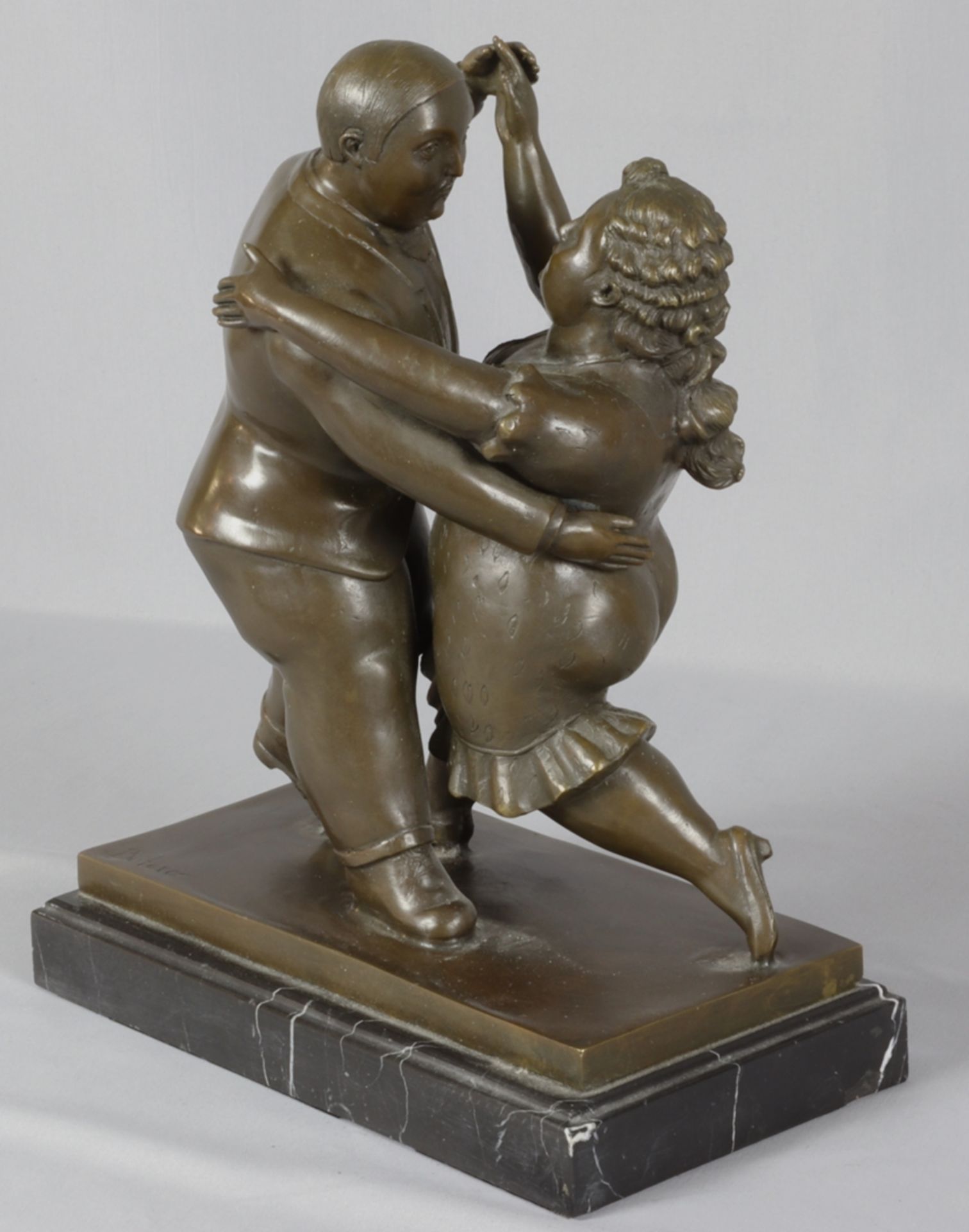 Bronzenes Figurenpaar - nach Fernando Botero, Anfang des 21.Jh., Mexico - Image 2 of 3
