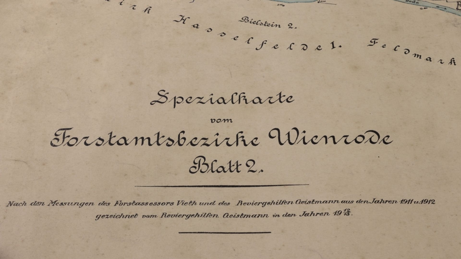 Rollkarte, Forstamtbezirke Wienrode, 1911/12 - Bild 2 aus 2