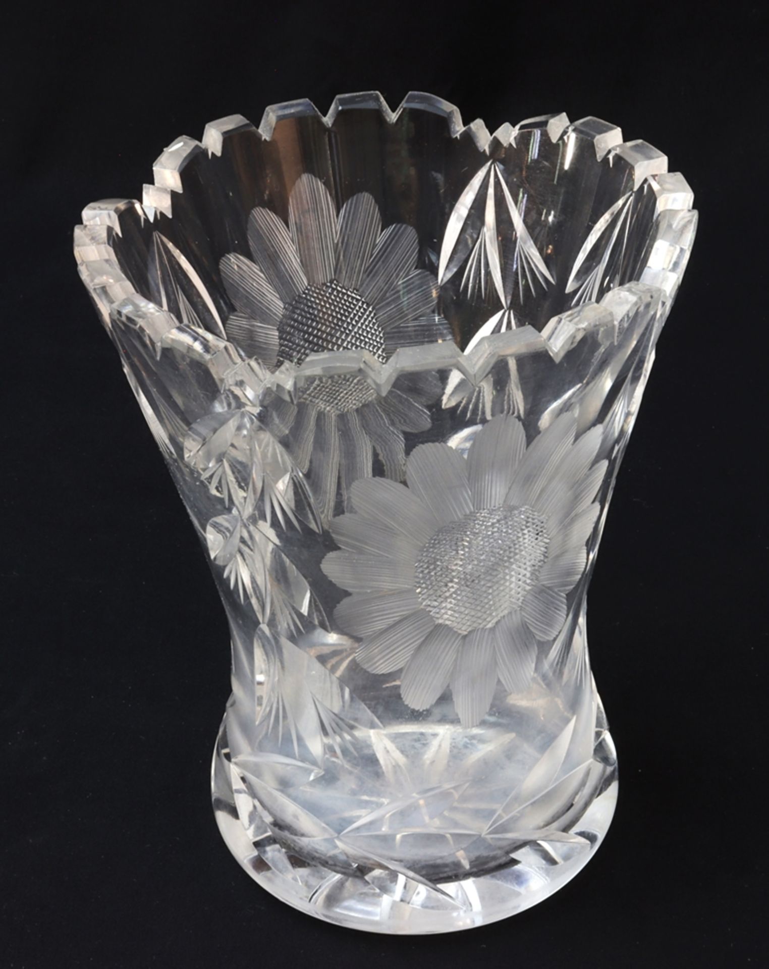 Lot von Obstschale und Vase, Bleikristall 30er Jahre des 20.Jh., Deutsch - Image 3 of 3
