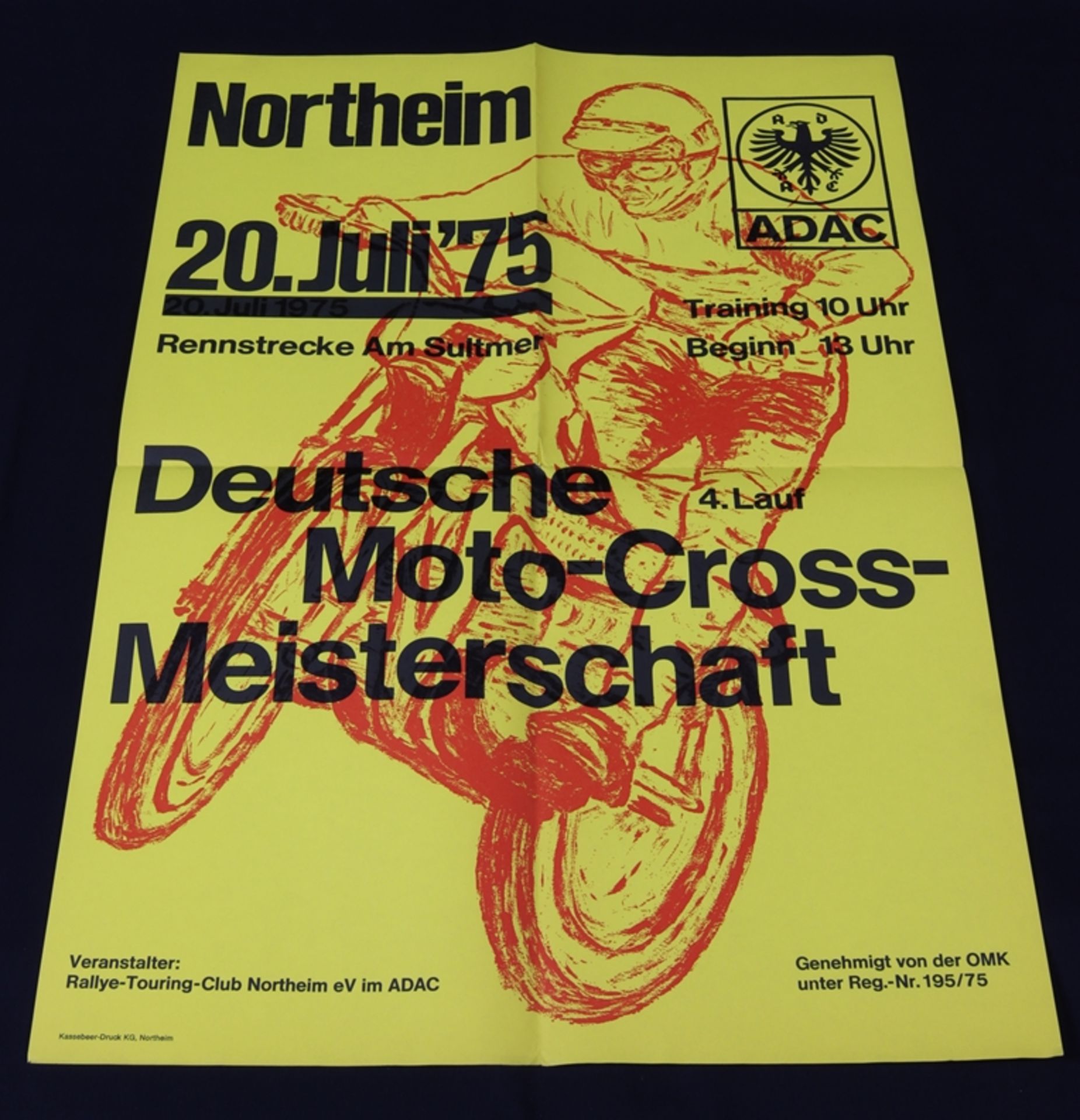 Plakat, Motor-Cross-Meisterschaft - Northeim, Juli 1975