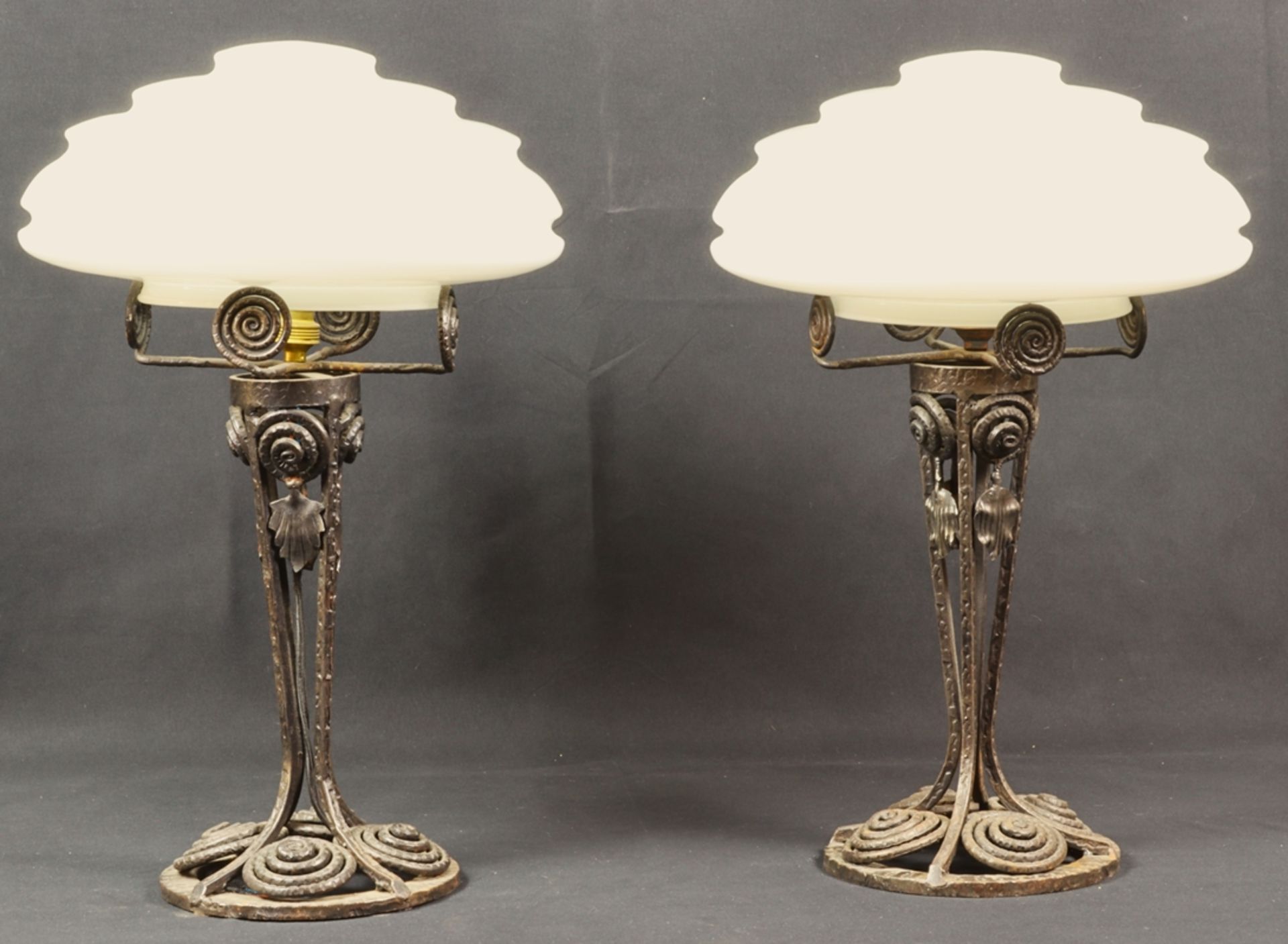 Paar Französische Tischlampen, Paris um 1925 - 1927