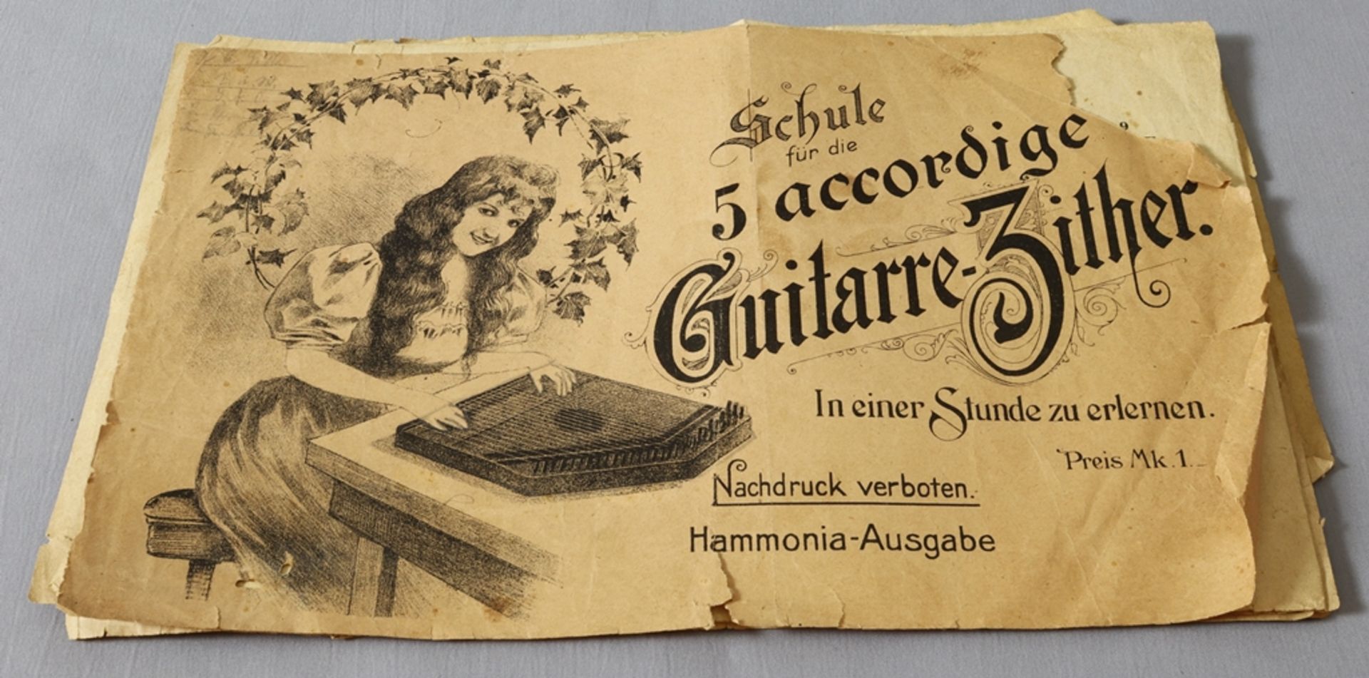 Guitarre-Zihter, Historismus Ende des 19.Jh., Deutsch - Bild 5 aus 6