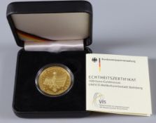 100 Euro Goldmünze - 2004, UNESCO- Weltkulturerbstadt Bamberg
