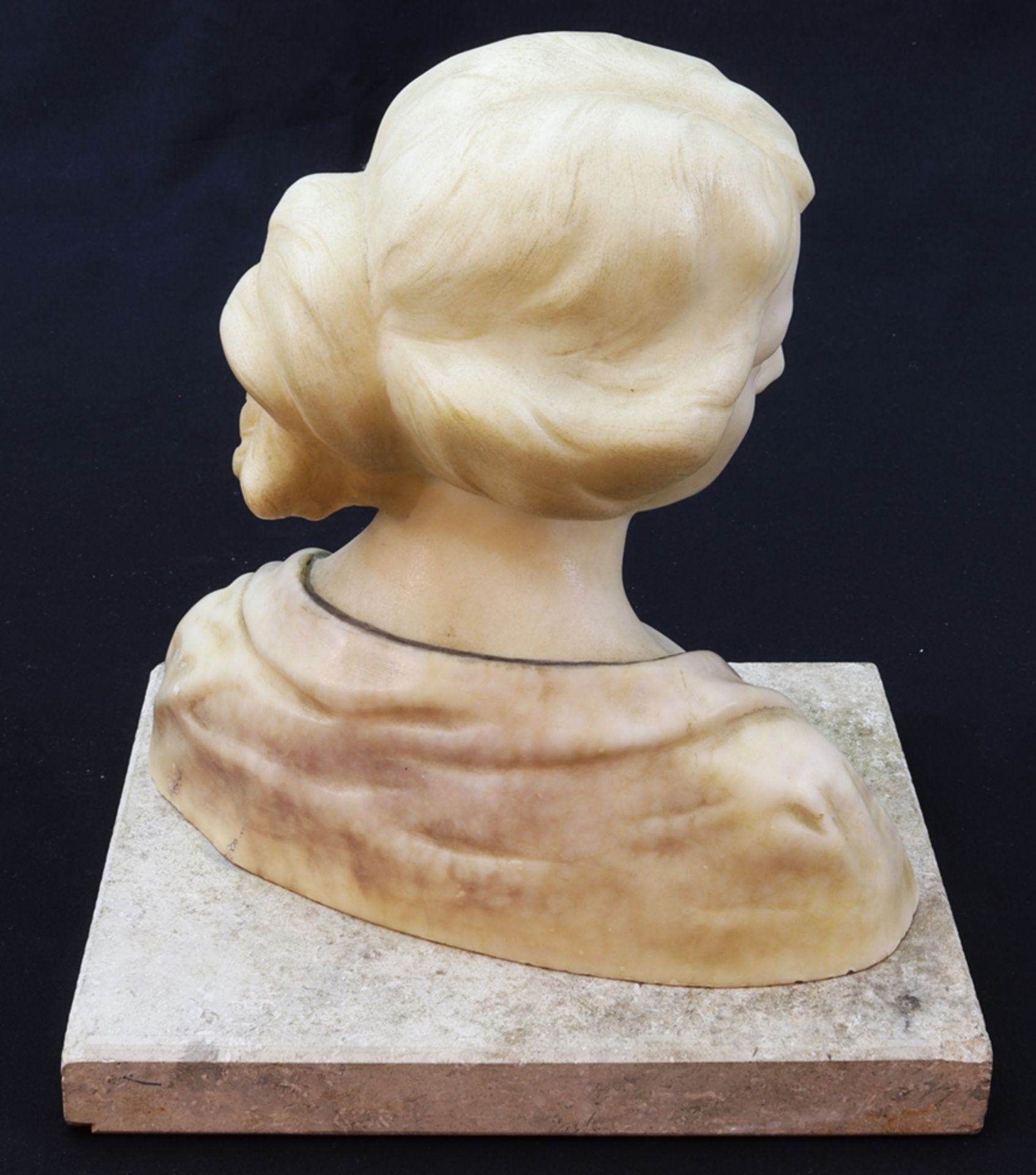 Fritz Kochendörfer (1871-1942), Jugendstil Büste einer jungen Frau, um 1900, Deutsch - Bild 3 aus 3