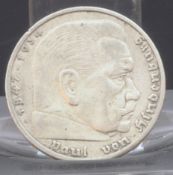 Fünf deutsche Reichsmark Münze von 1936, Deutsches Reich