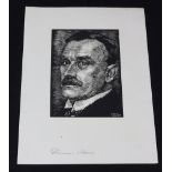 Holzschnitt von Thomas Mann - Leopold Wächtler 1896-1988, Deutsch