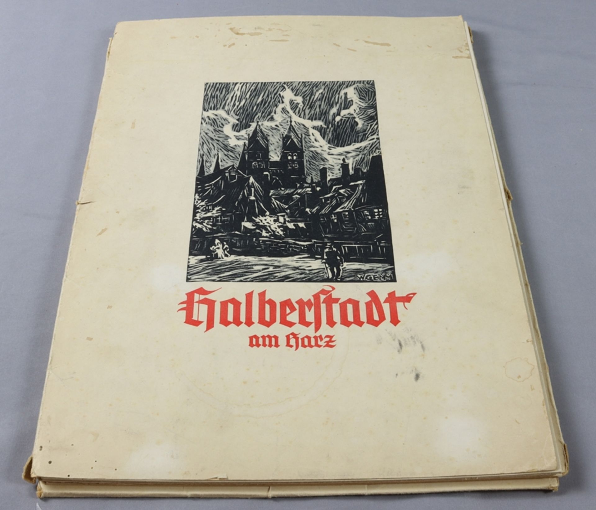 Künstlermappe, Walter Gemm 1898-1973, Ansichten von Halberstadt