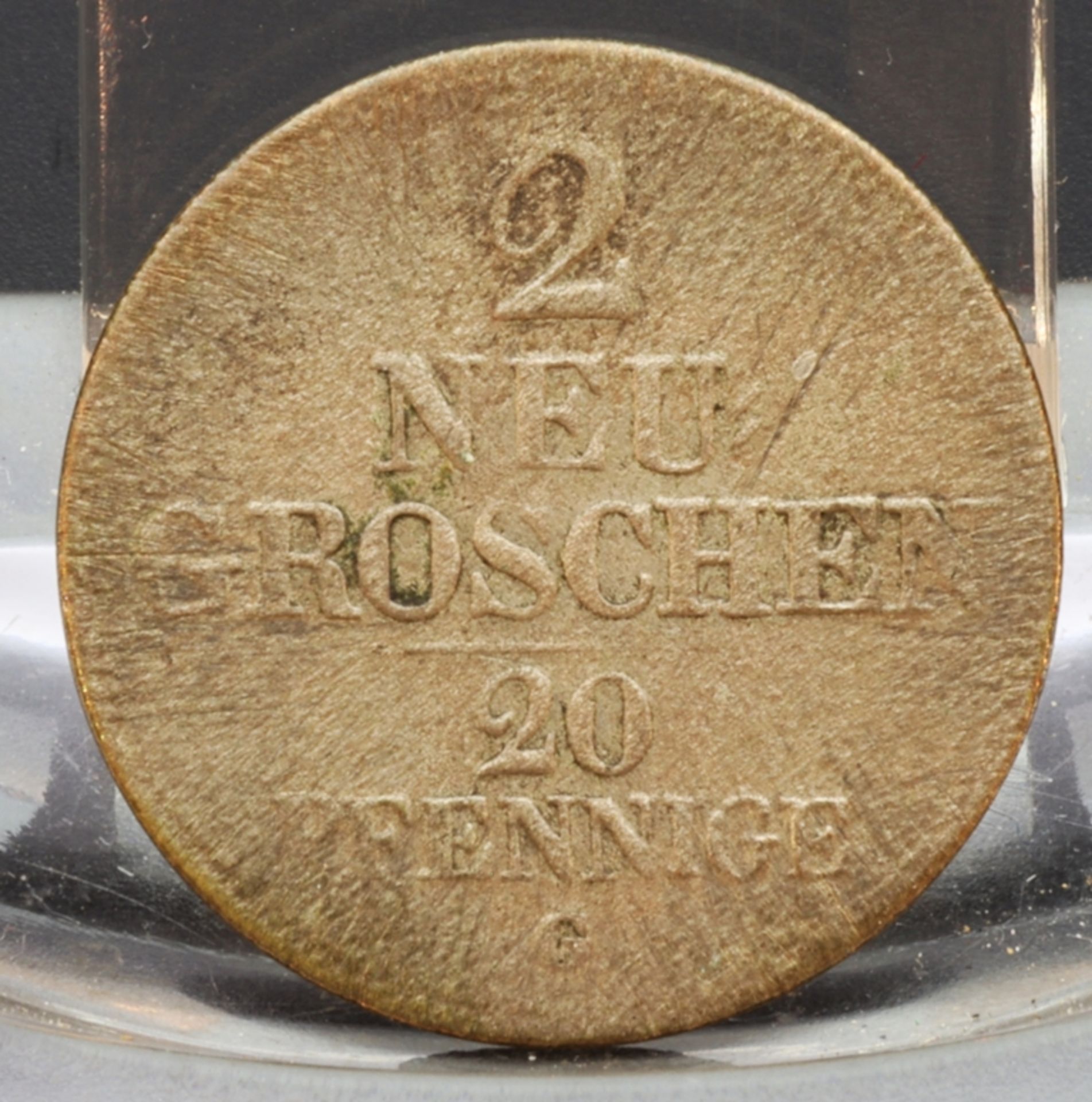 Deutsche 2 Neu Groschen Münze Jahrgang 1844 G - Image 2 of 2