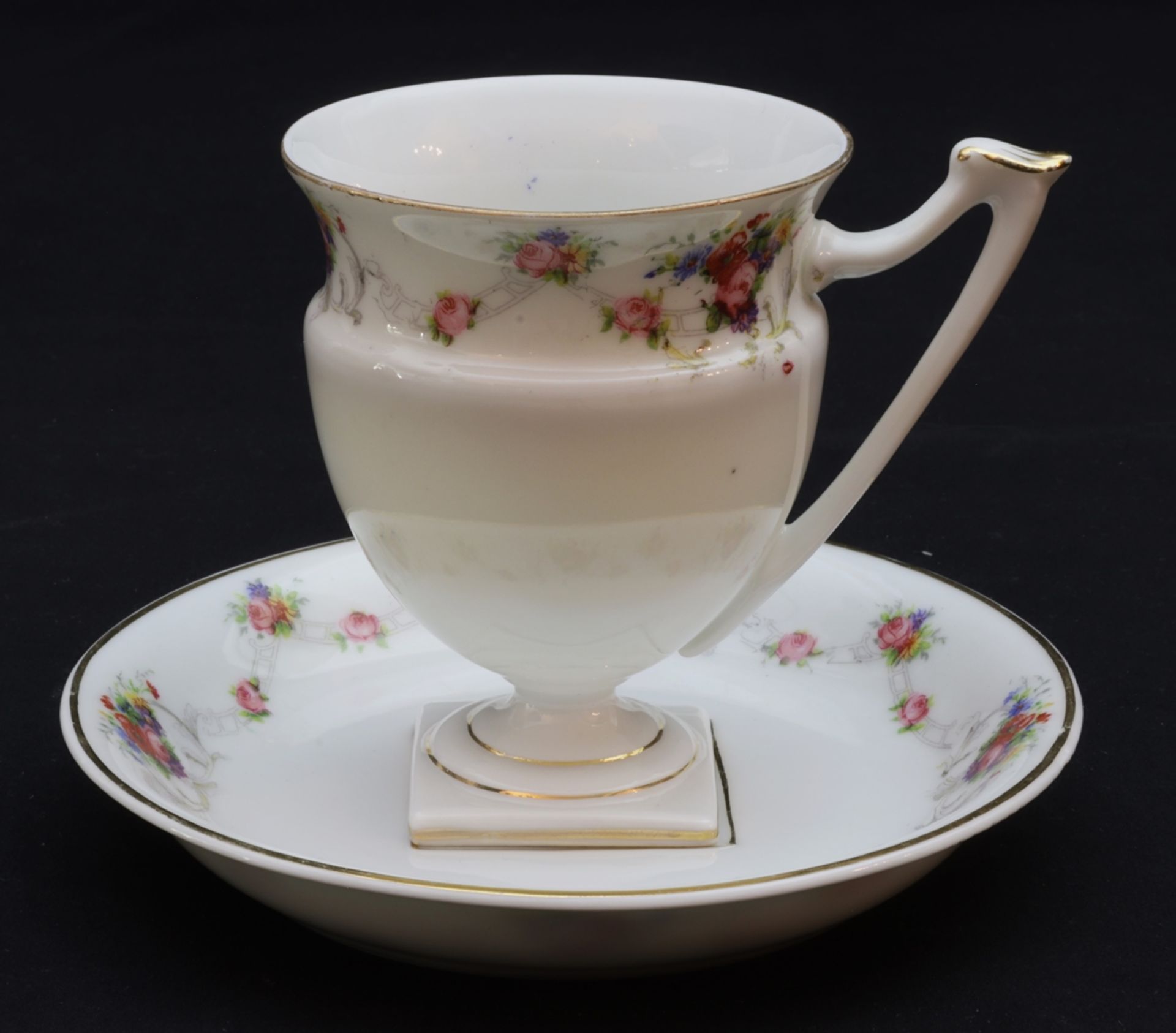 Vitrinen Tasse, Biedermeier Ende des 19.Jh., Deutsch