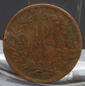 Italienische Münze von 1866