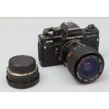 Kamera mit Zusatzobjektiv, Practica BCS electronic, 70er-80er Jahre der DDR