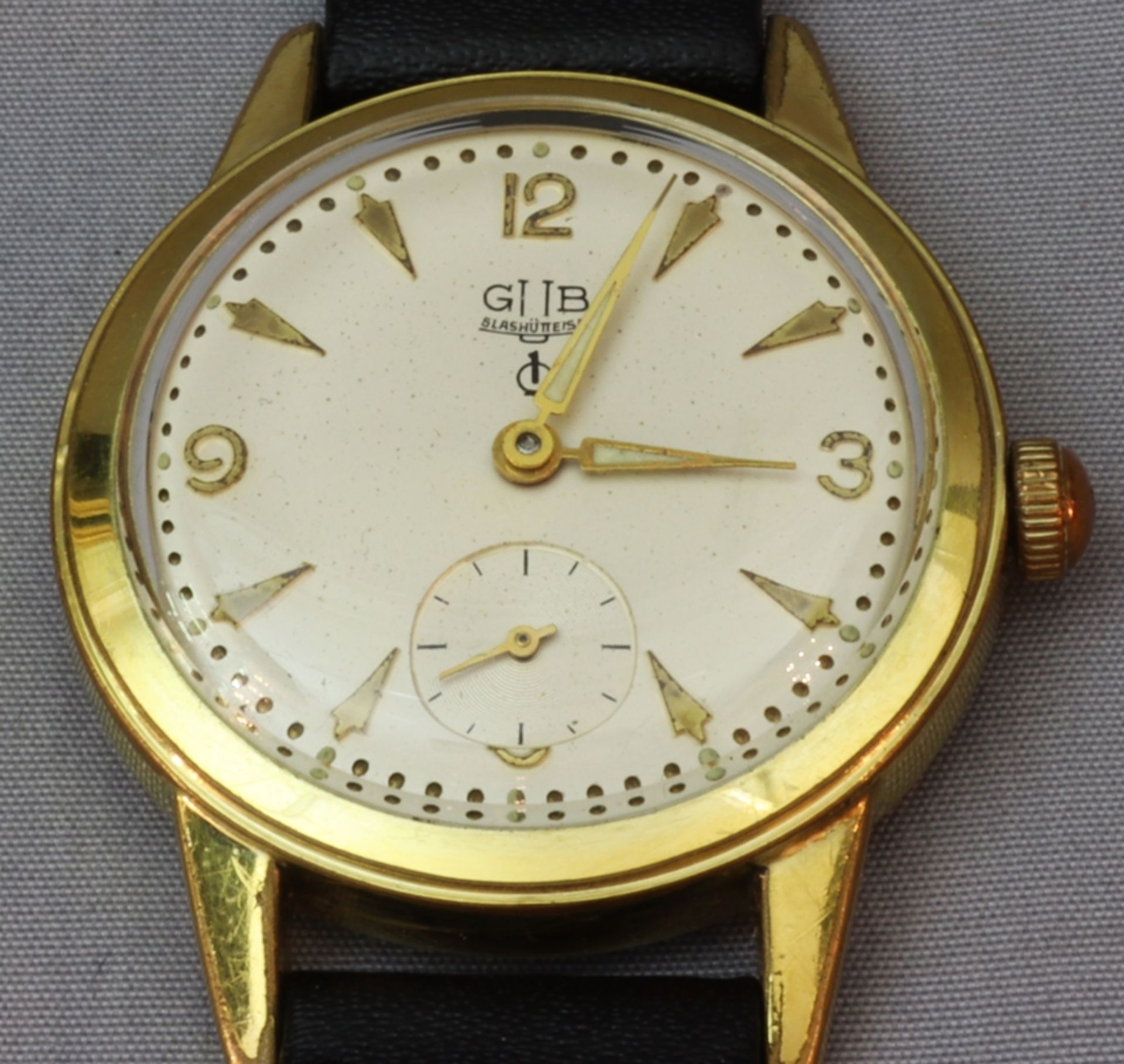 Herrenarmbanduhr, A. Lange & Söhne VEB Glashütte GUB Kaliber 28, Güteuhr Q1, DDR - Bild 2 aus 3