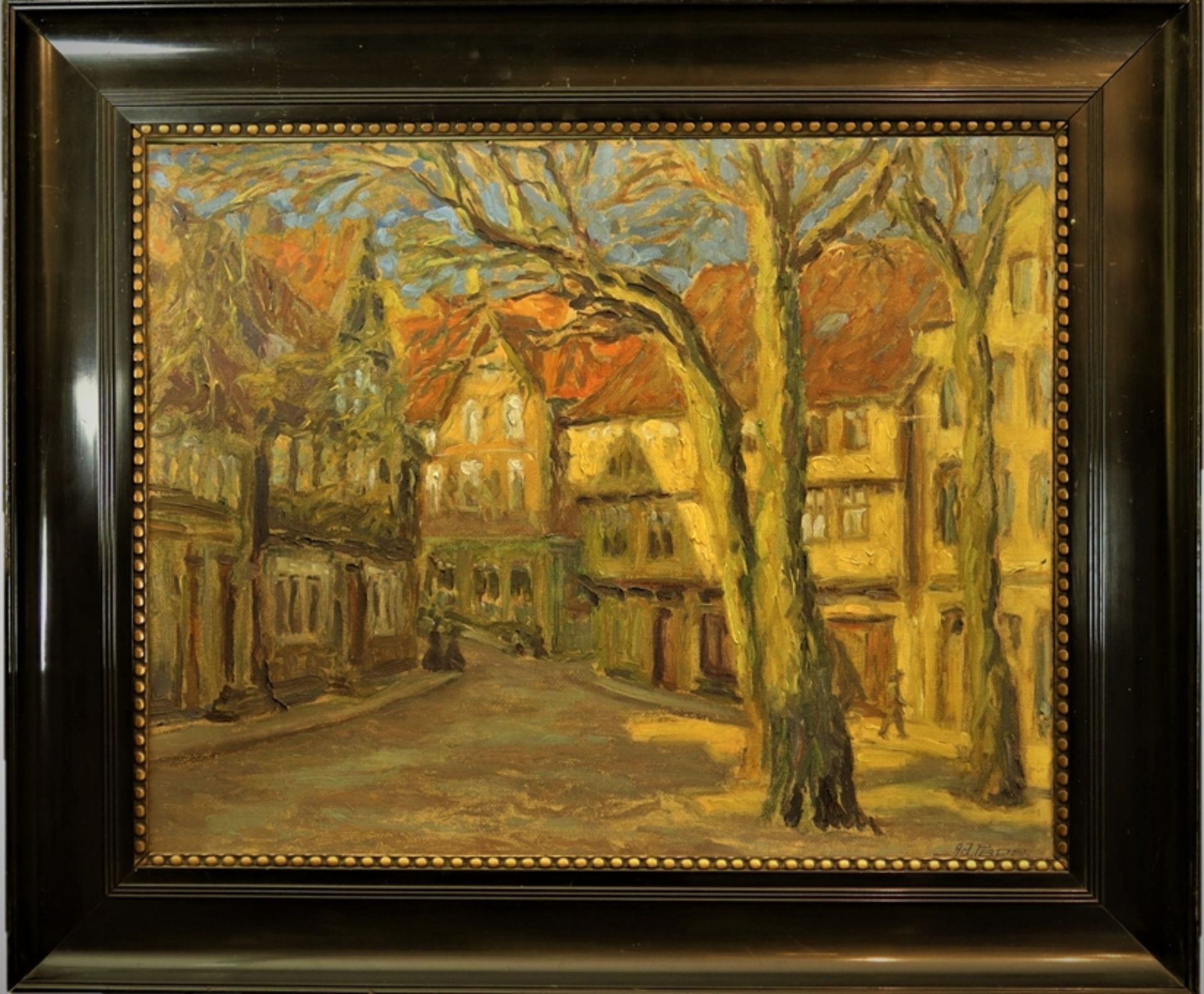 Ölgemälde, Altstadt von Helmstedt, Adolf Pape 1910-1979