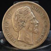 Münze Fünf Mark - Ludwig II. König v. Bayern, Jahrgang 1876 