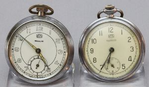 2 Herren-Taschenuhren, zweite Hälfte des 20.Jh., DDR