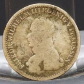 Münze Vier Groschen Preußen Jahrgang 1817