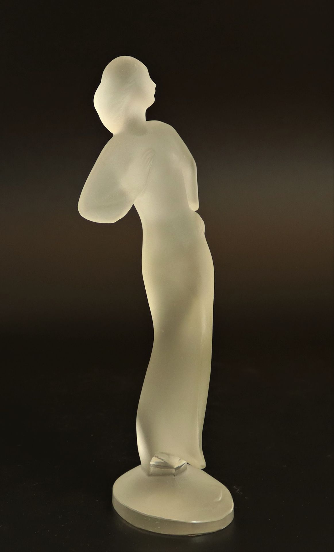 Glasfigur Darstellung einer Tänzerin, Rauchglas der 20er Jahren des 20Jh., Deutsch - Bild 2 aus 2