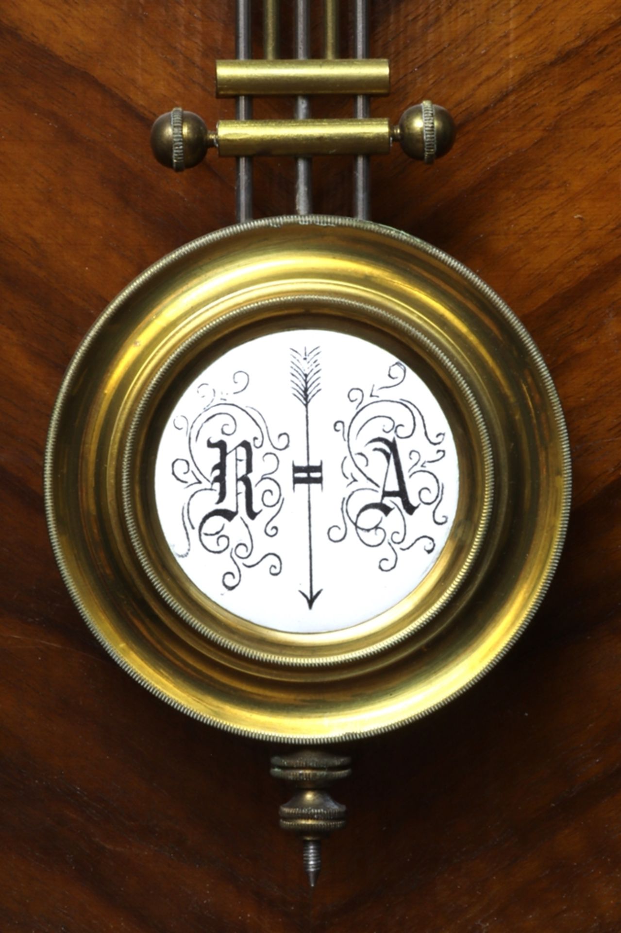 Lenzkircher Wand-Uhr, Gründerzeit Ende des 19.Jh., Deutsch - Bild 4 aus 4